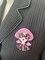 Wrapables Acrylic Fashion Brooch Pin for Sweaters, Coats, Scarves, and Bags, Quirky Pink